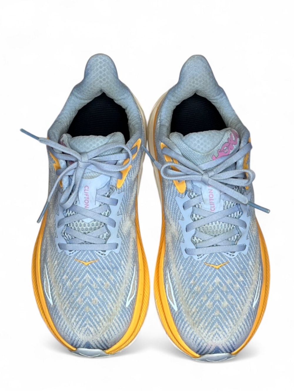 HOKA ONE ONE Clifton 9 Airy Blue Ice  Running Sneaker Womens 7.5 Shoes